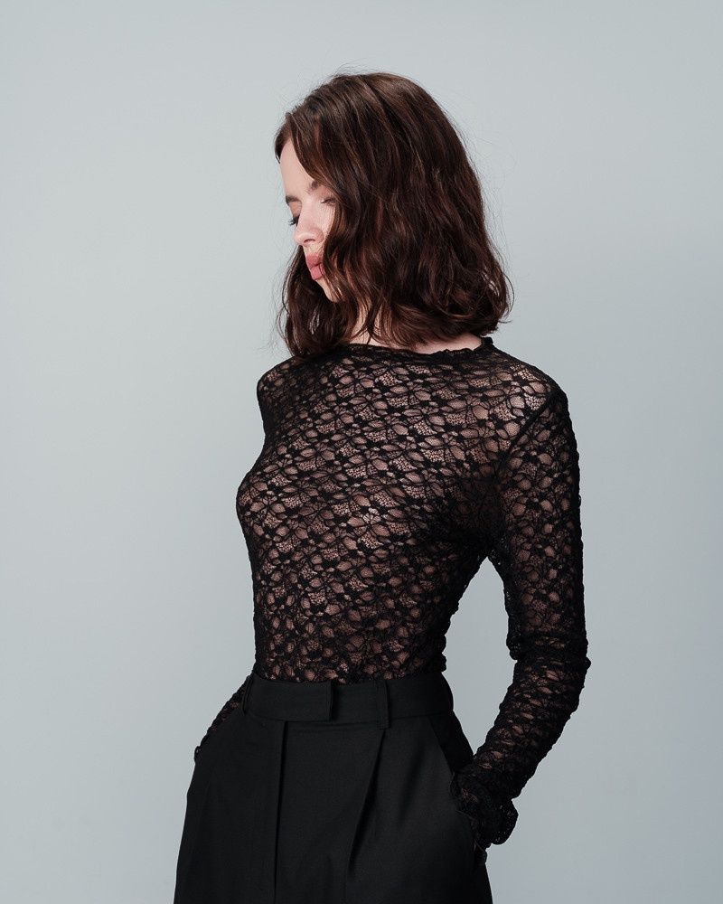 Grace&amp;Mila Haut NICOLE dentelle transparent noir 22569