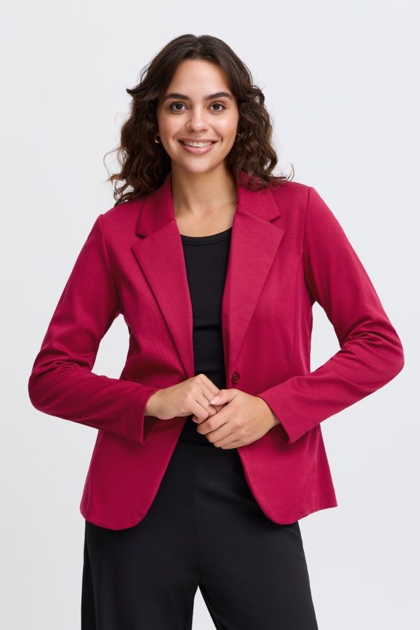Fransa Veston manches longues rouge betterave 20605896
