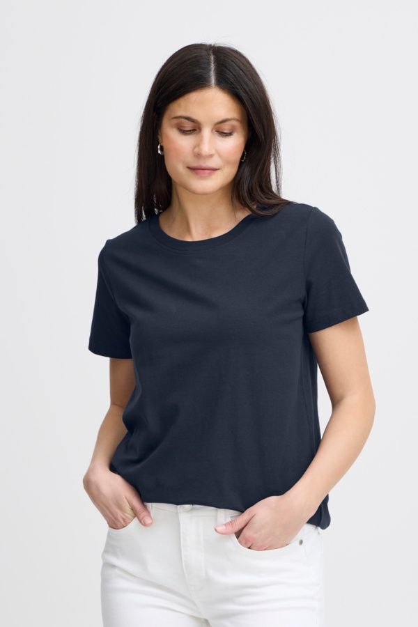Fransa T-Shirt col rond marine 20605388