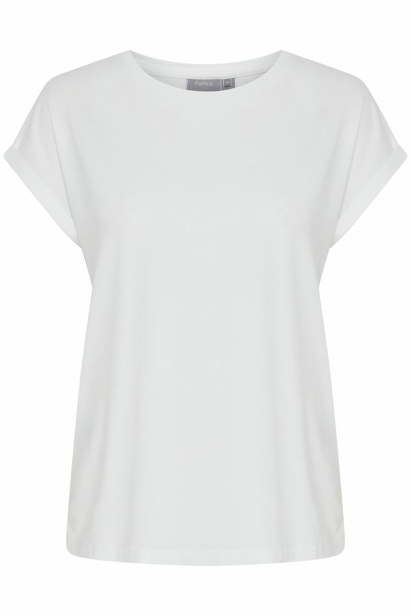 Fransa T-Shirt blanc manches courtes  20610634
