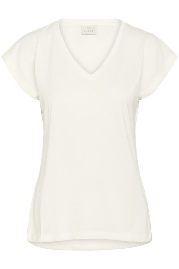 Kaffe T-Shirt col V offwhite 10504040