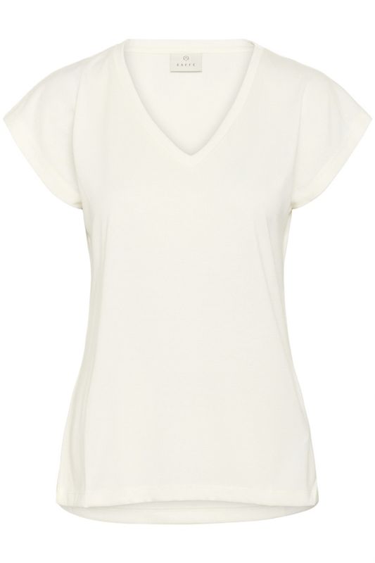 Kaffe T-Shirt col V offwhite 10504040