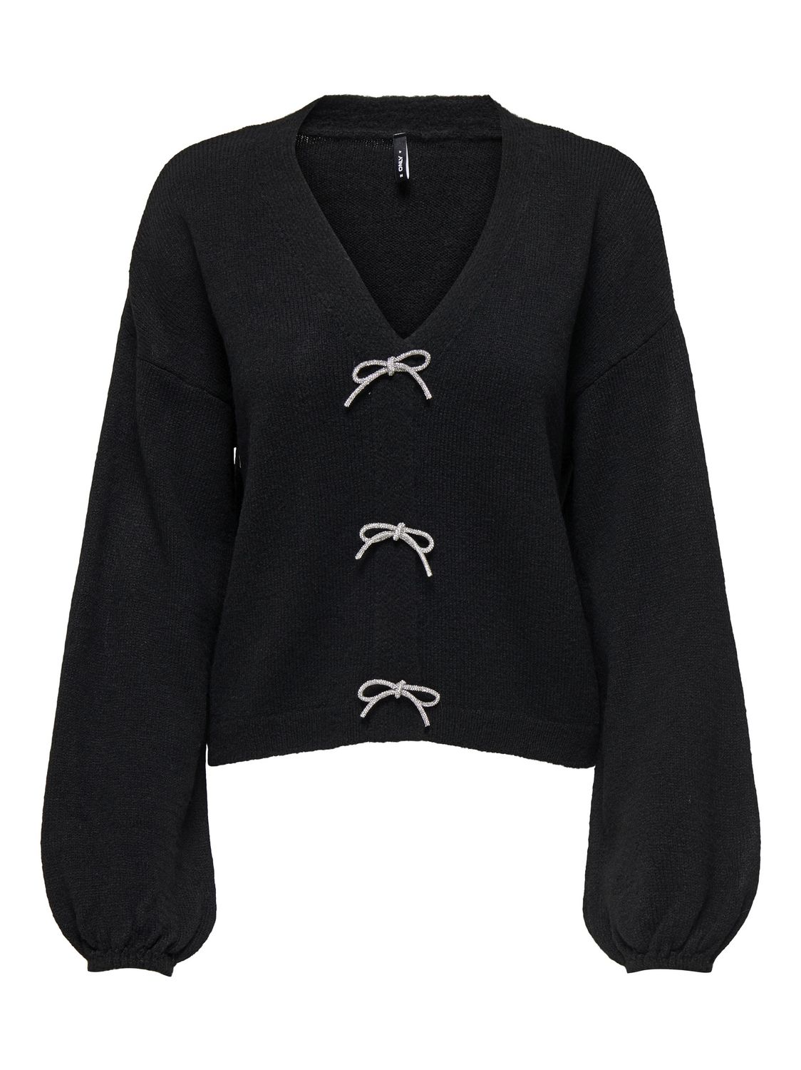 Only Tricot noir boucles argent 15343634