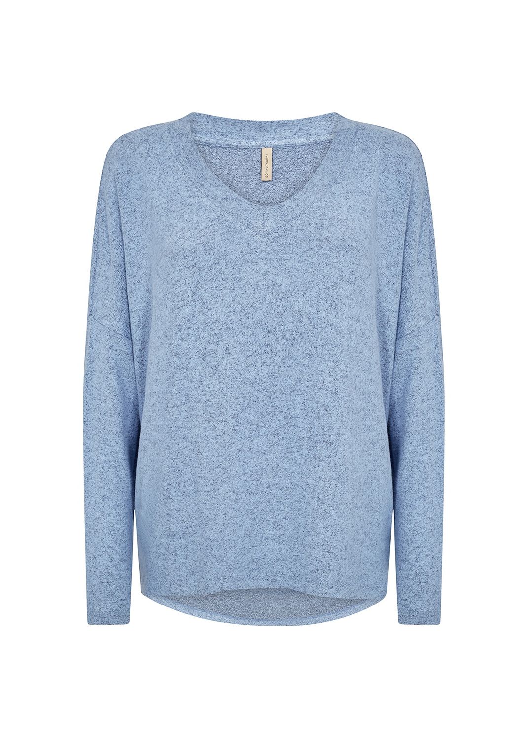 Soya Concept Chandail col V air blue melange 25893