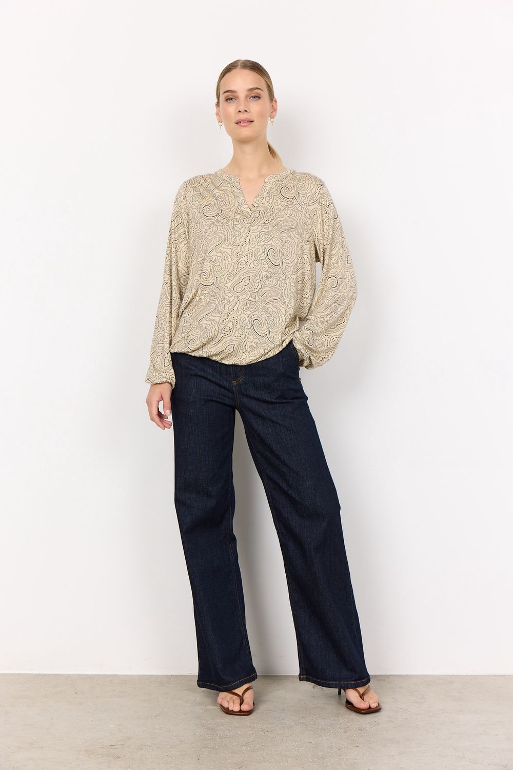 Soya Concept Chandail manches longues Cream Combi Paisley 26813