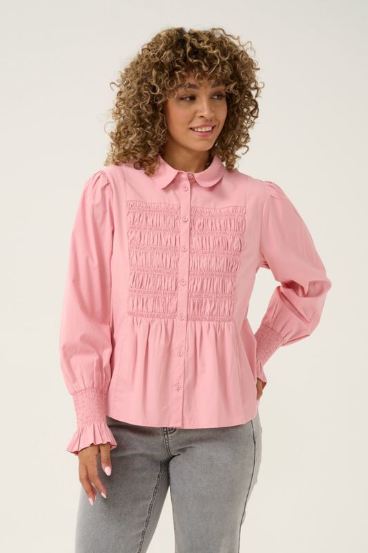 Cream Blouse nid d&#39;abeille rose blush 10613216