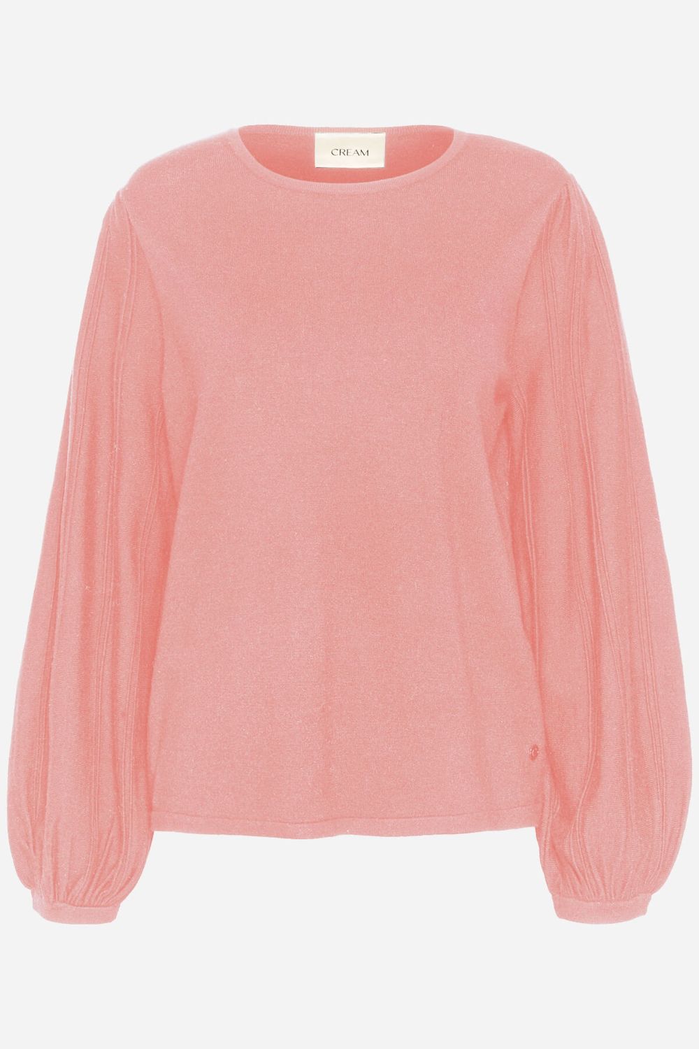 Cream Chandail tricot léger rose blush detail manches 10613230