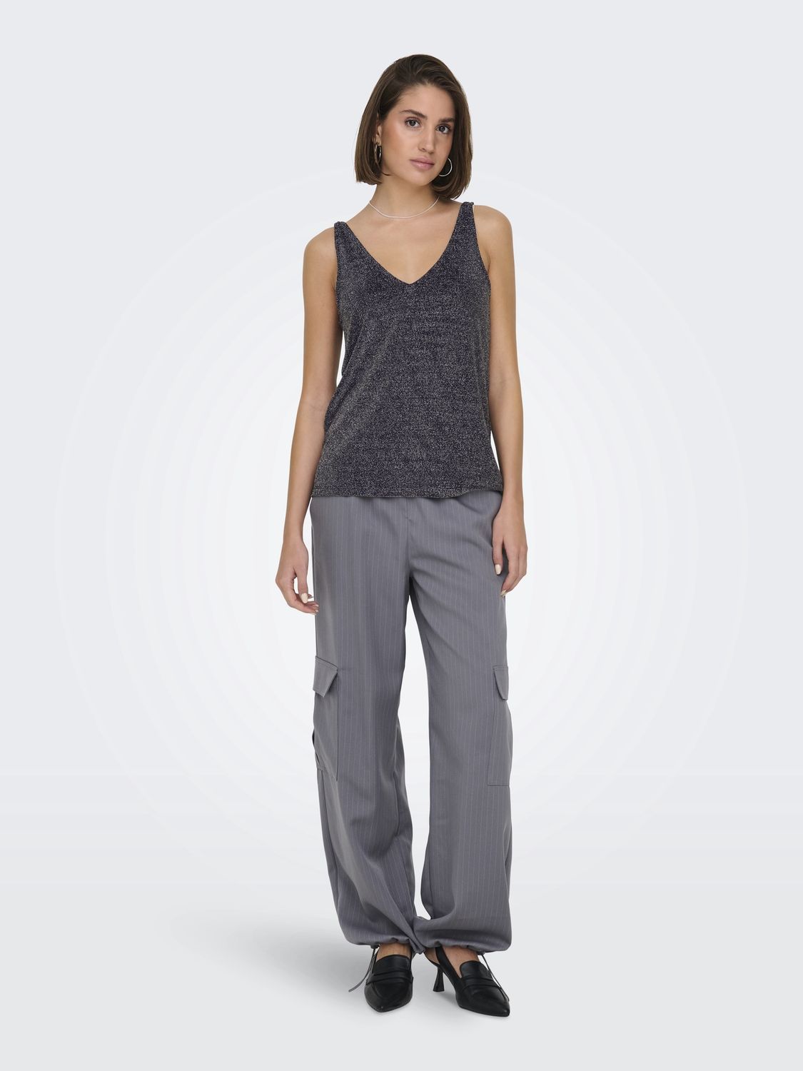 Only Camisole argent lurex 15331403