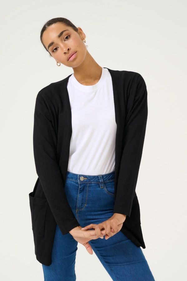 Kaffe Cardigan manches longues noir 10507682