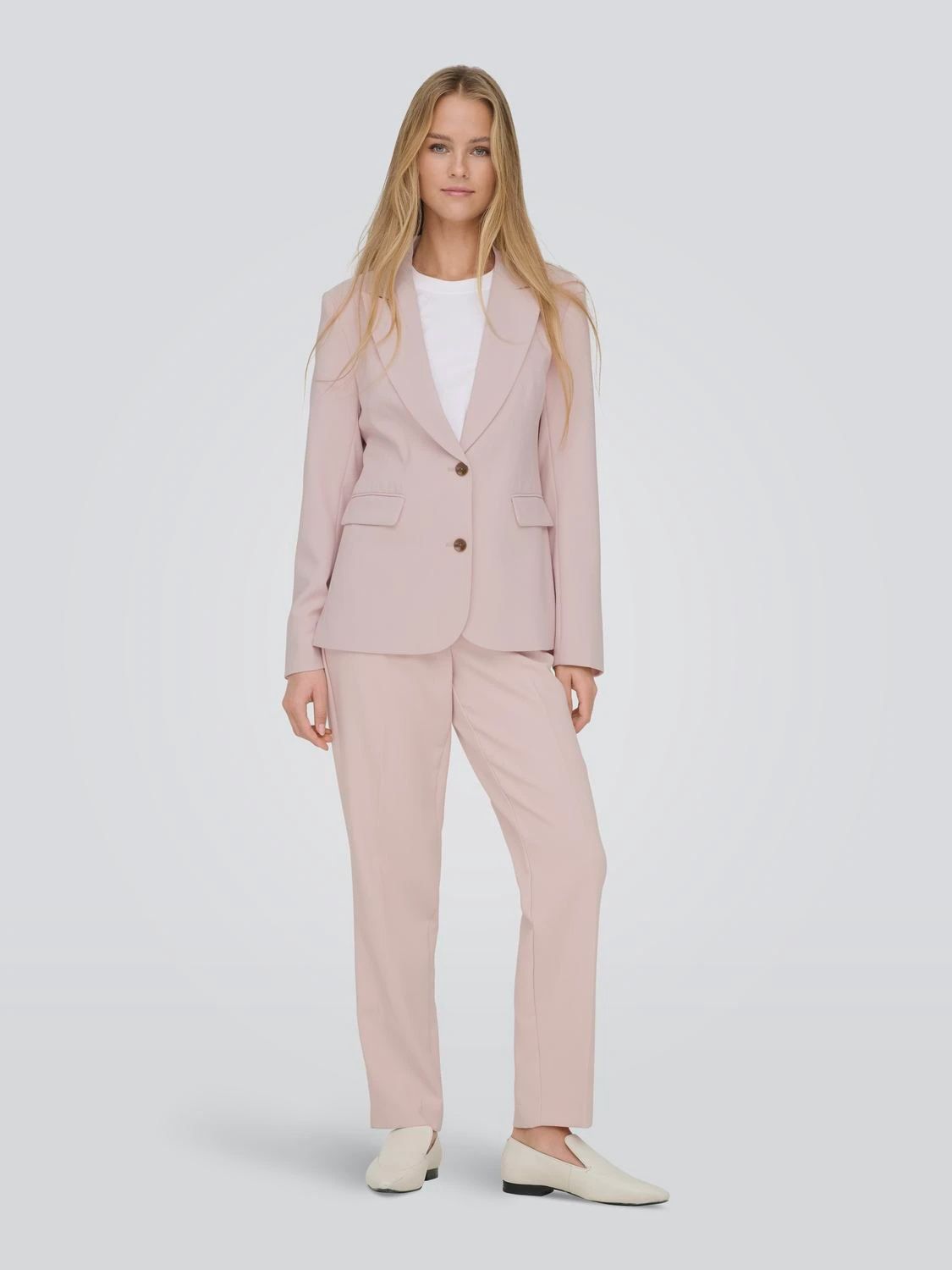 Only Pantalon droit violet ice taille haute 15298565