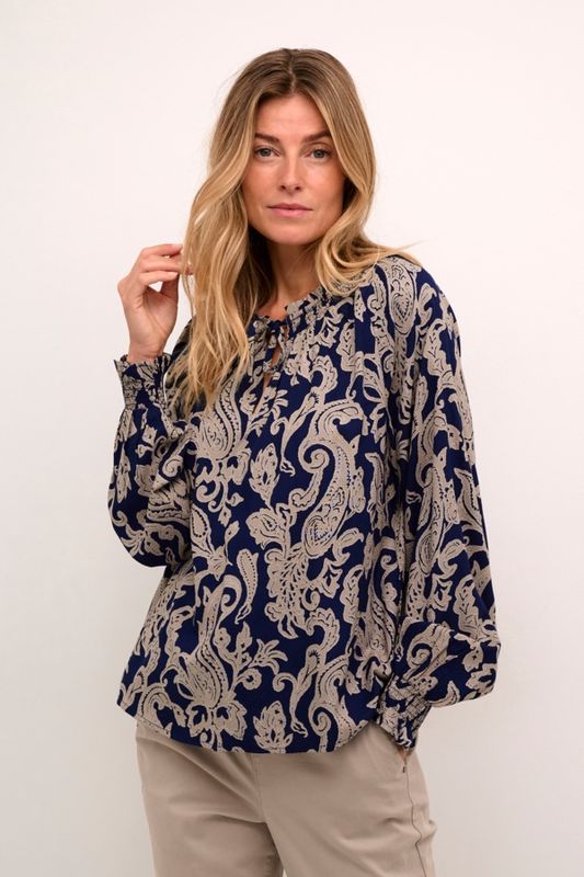 Cream Blouse marine paisley sable 10613156