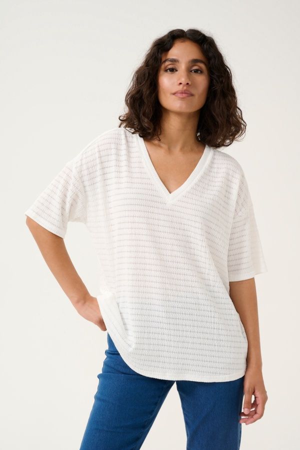 Kaffe T-Shirt texture offwhite 10509446