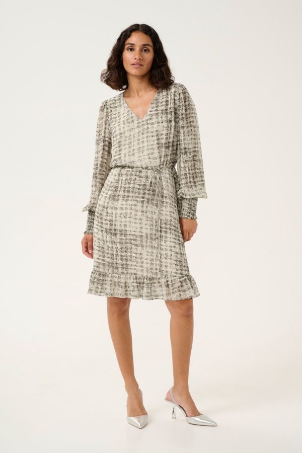 Kaffe Robe courte grey texture check 10509409
