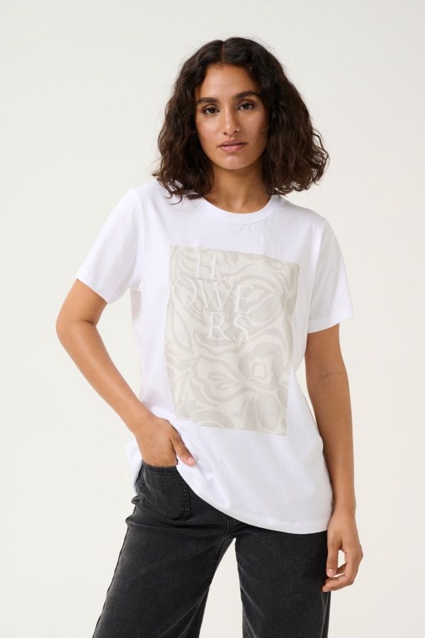 Kaffe T-Shirt optical white motifs elephant skin 10509438