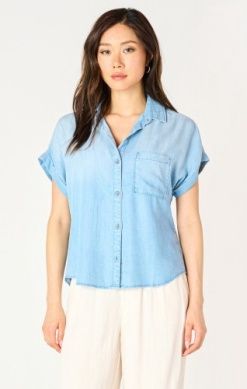 Dex Blouse manches courtes denim bleu 2523725