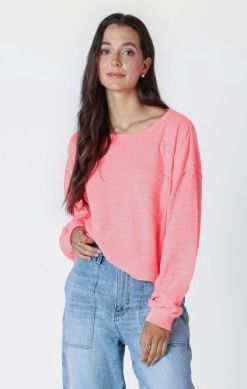 Dex Chandail crewneck corail manches longues 2524023