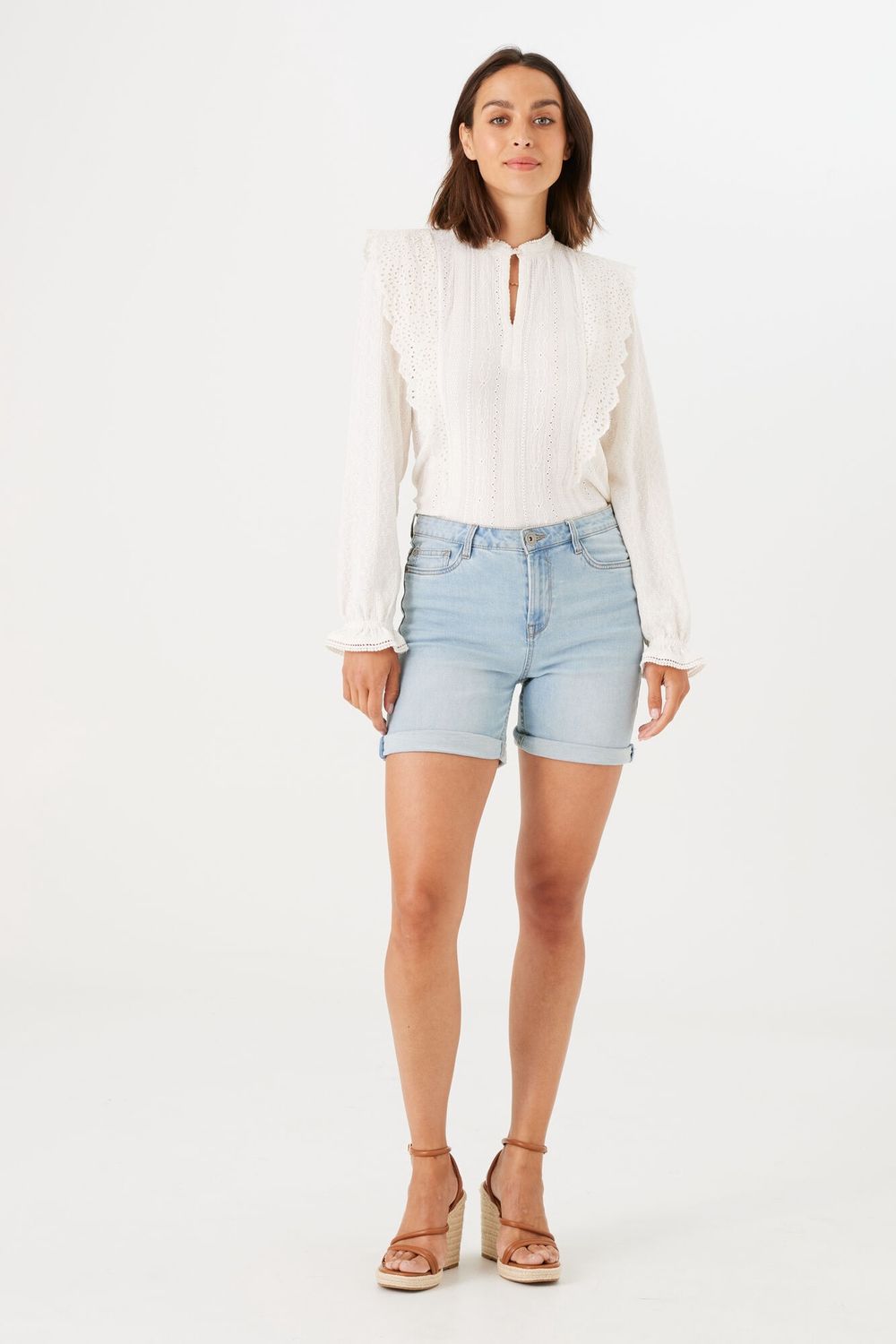 Garcia Short Jeans bleu pâle 273-8088