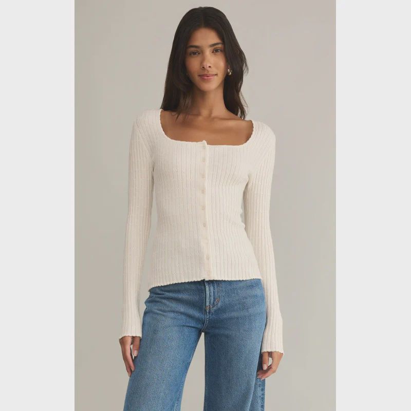 ZSupply Chandail tricot encolure U couleur ivoire ZW251193