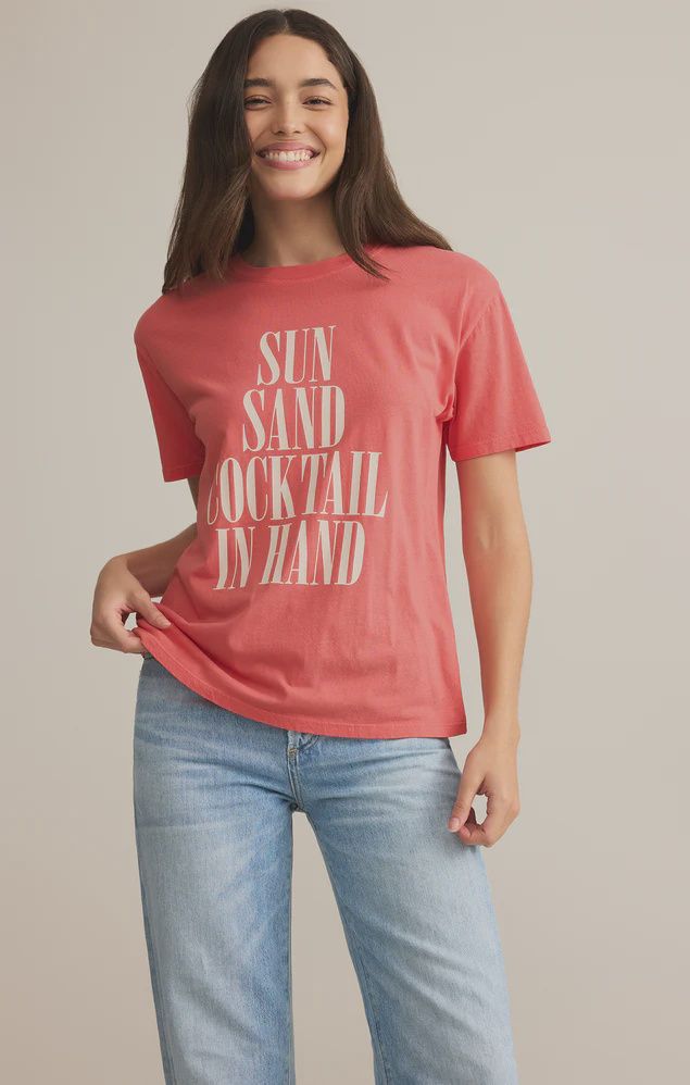 ZSupply T-Shirt corail Sun Sand Cocktail GT251459