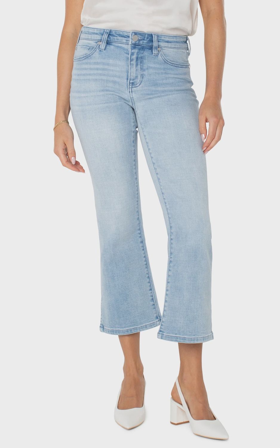 Liverpool Jeans 7/8 jambes évasées bleu pâle LM7987F88