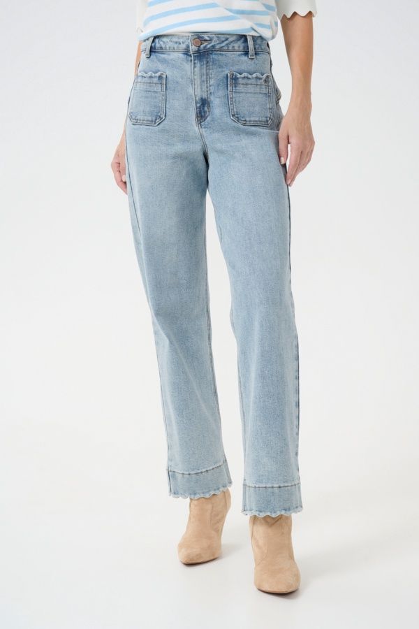 Cream Jeans droit Audrey Fit détail bas de la jambe et poches 10613384