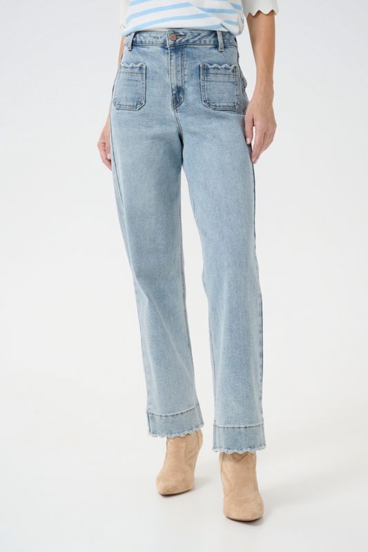 Cream Jeans droit Audrey Fit détail bas de la jambe et poches 10613384