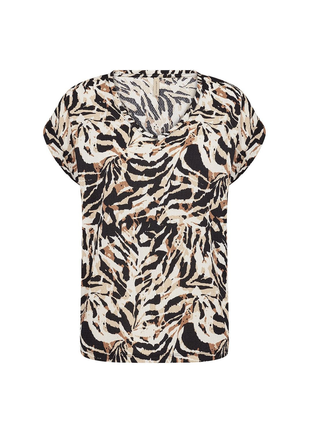 Soya Concept T-Shirt motif animal noir/terre 26916