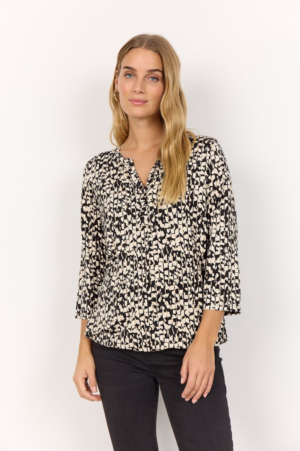 Soya Concept Blouse motif crème/noir 26888