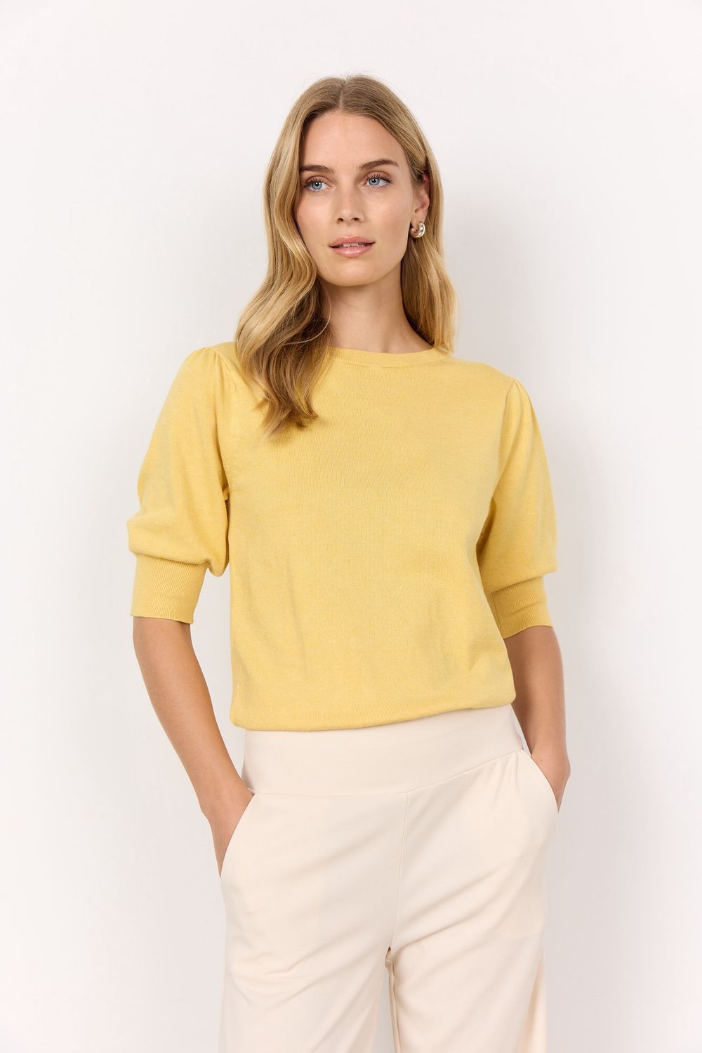 Soya Concept Chandail manches bouffantes jaune sunkissed 33502
