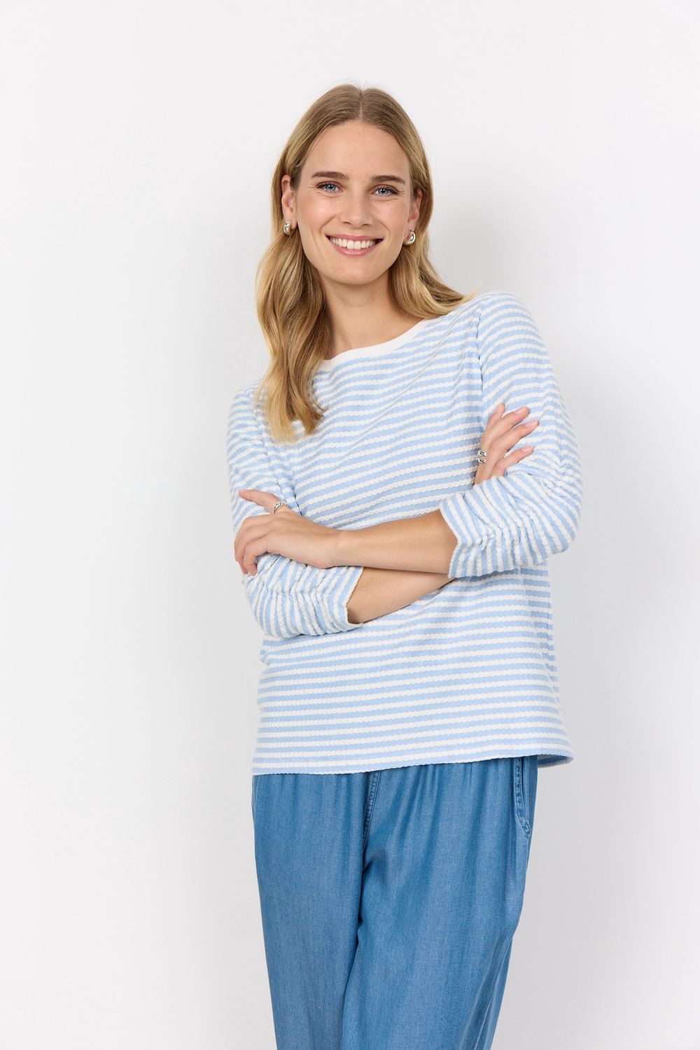 Soya Concept Chandail rayures bleu/blanc 26898