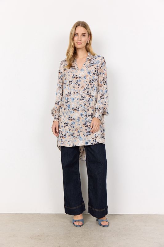 Soya Concept Robe/Tunique manches longues motif floral 41081