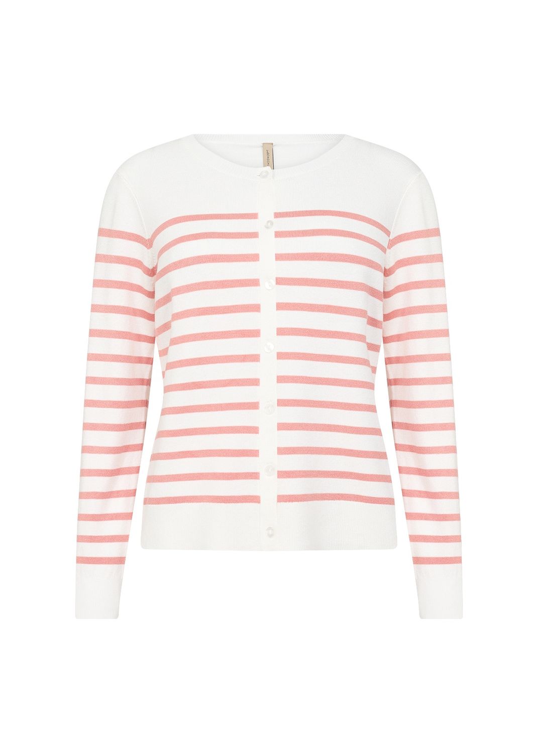 Soya Concept Cardigan rayures corail 33621