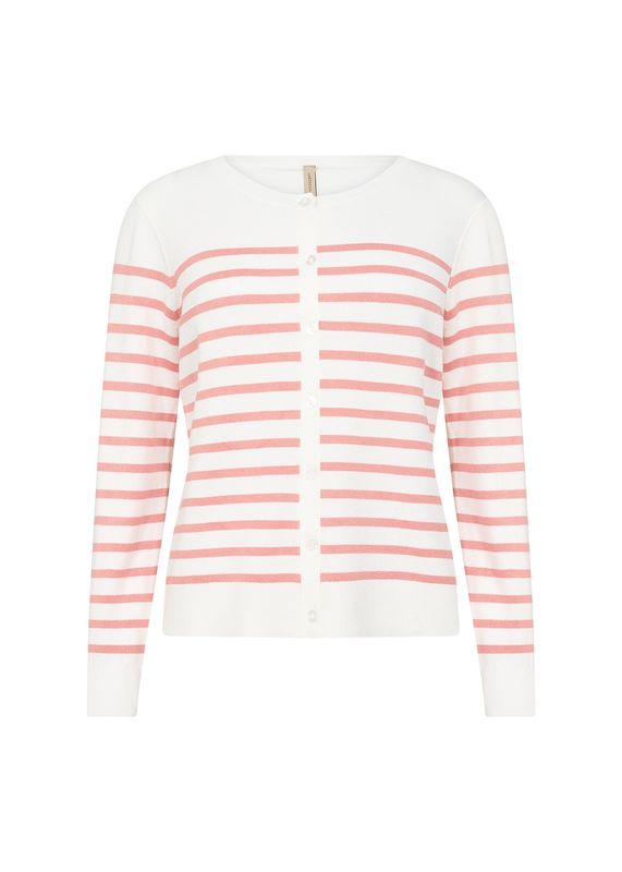 Soya Concept Cardigan rayures corail 33621