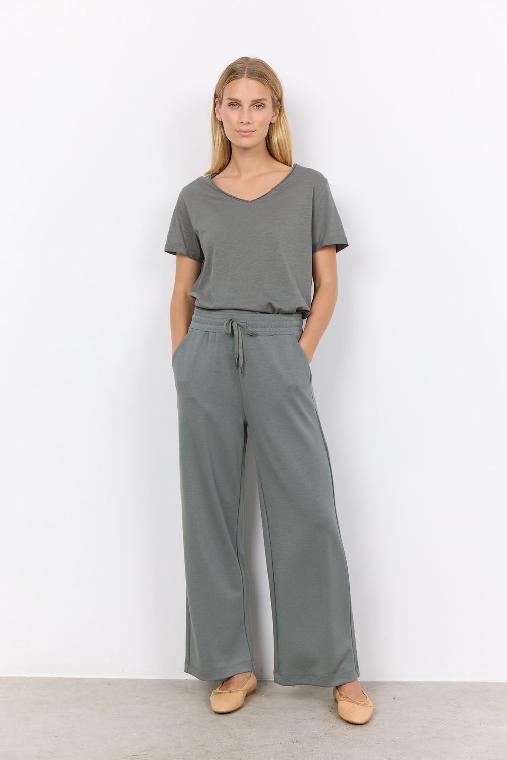 Soya Concept Pantalon modal kaki 25328