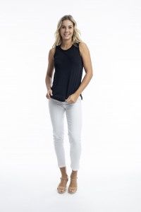 Orientique camisole noir coton organique 1279