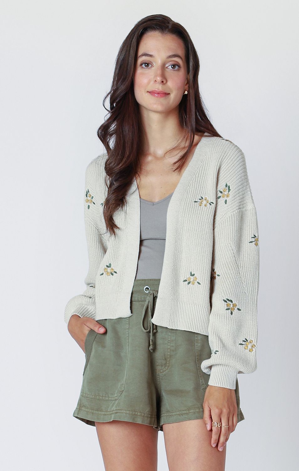Dex Cardigan tricot petites fleurs brodées 2527254