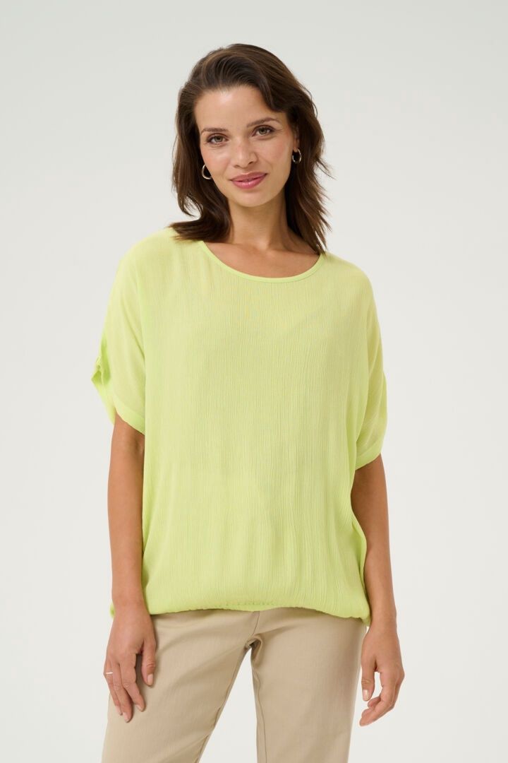 Kaffe Chandail manche courte vert lime 10500781