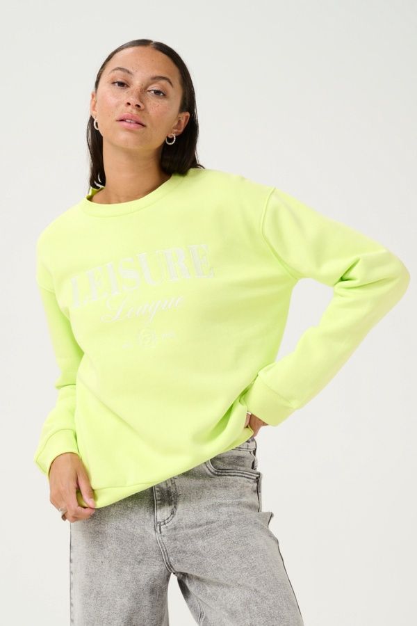 Kaffe Chandail crewneck vert laitue 10509722