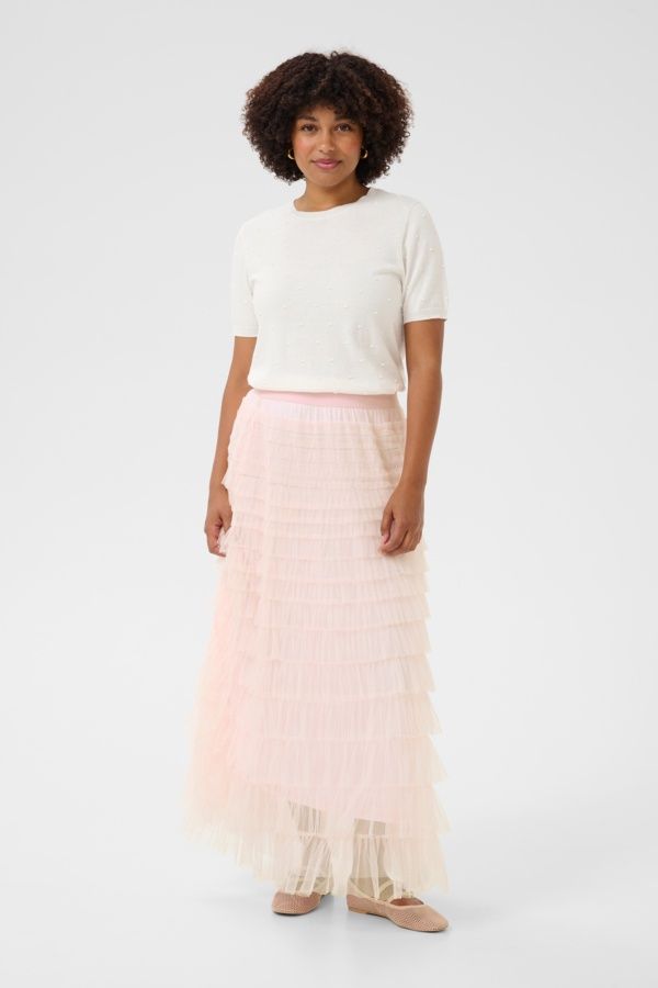 Cream Jupe tulle et volant Sepia Rose 10613433