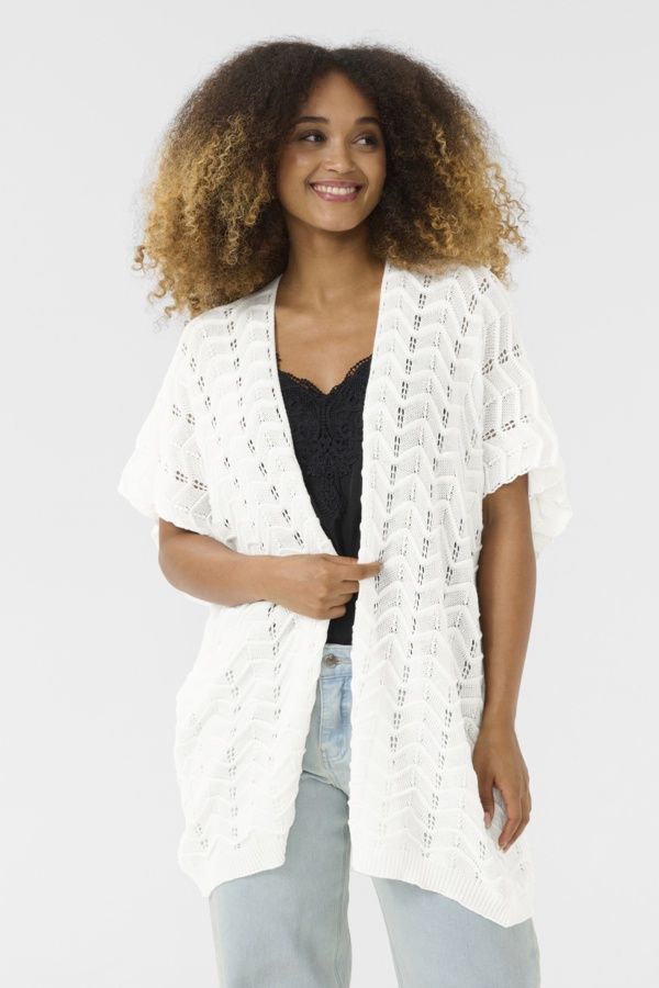 Cream Cardigan tricot couleur blanc guimauve 10613381