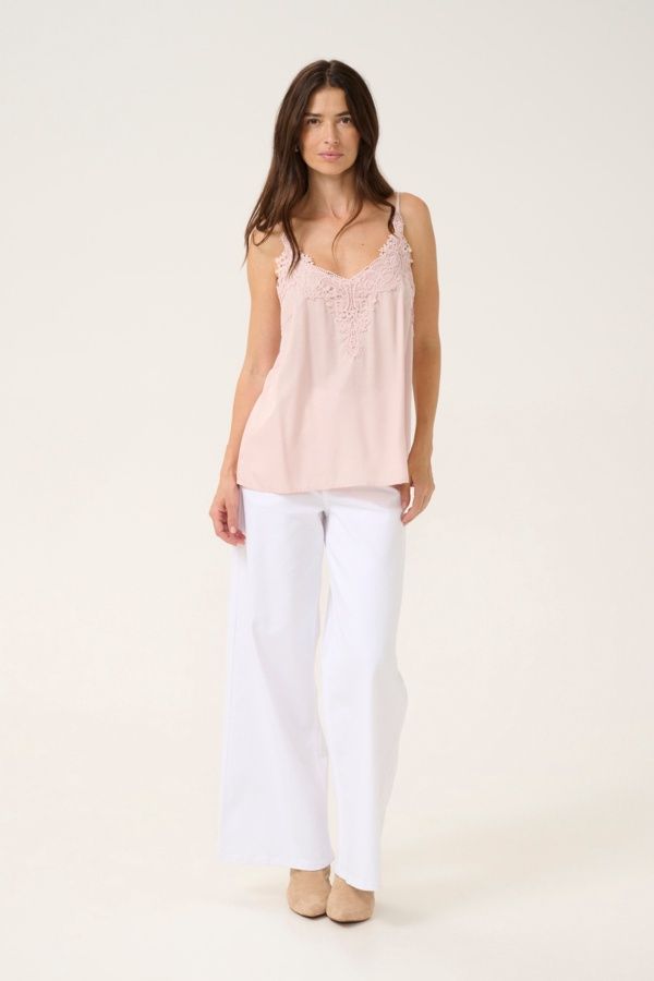 Cream Camisole haut dentelle Sepia Rose 10611224