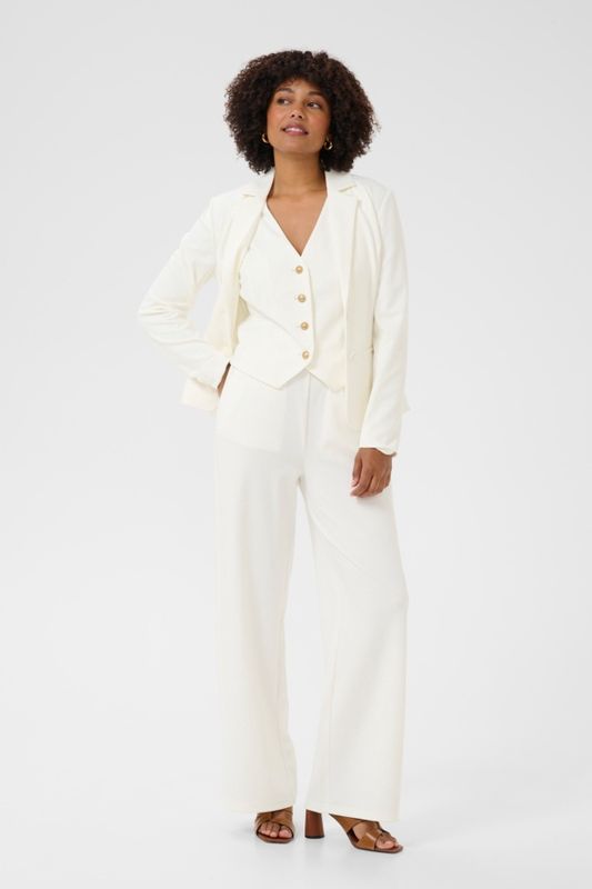 Cream Pantalon jambes larges blanc guimauve 10612047