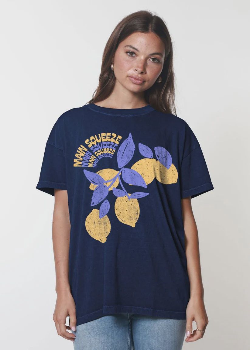 Girl Dangerous T-Shirt imprimé Main Squeeze marine SP252-114