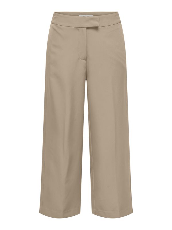 Only Pantalon crop wide leg taille haute Hummus 15340648