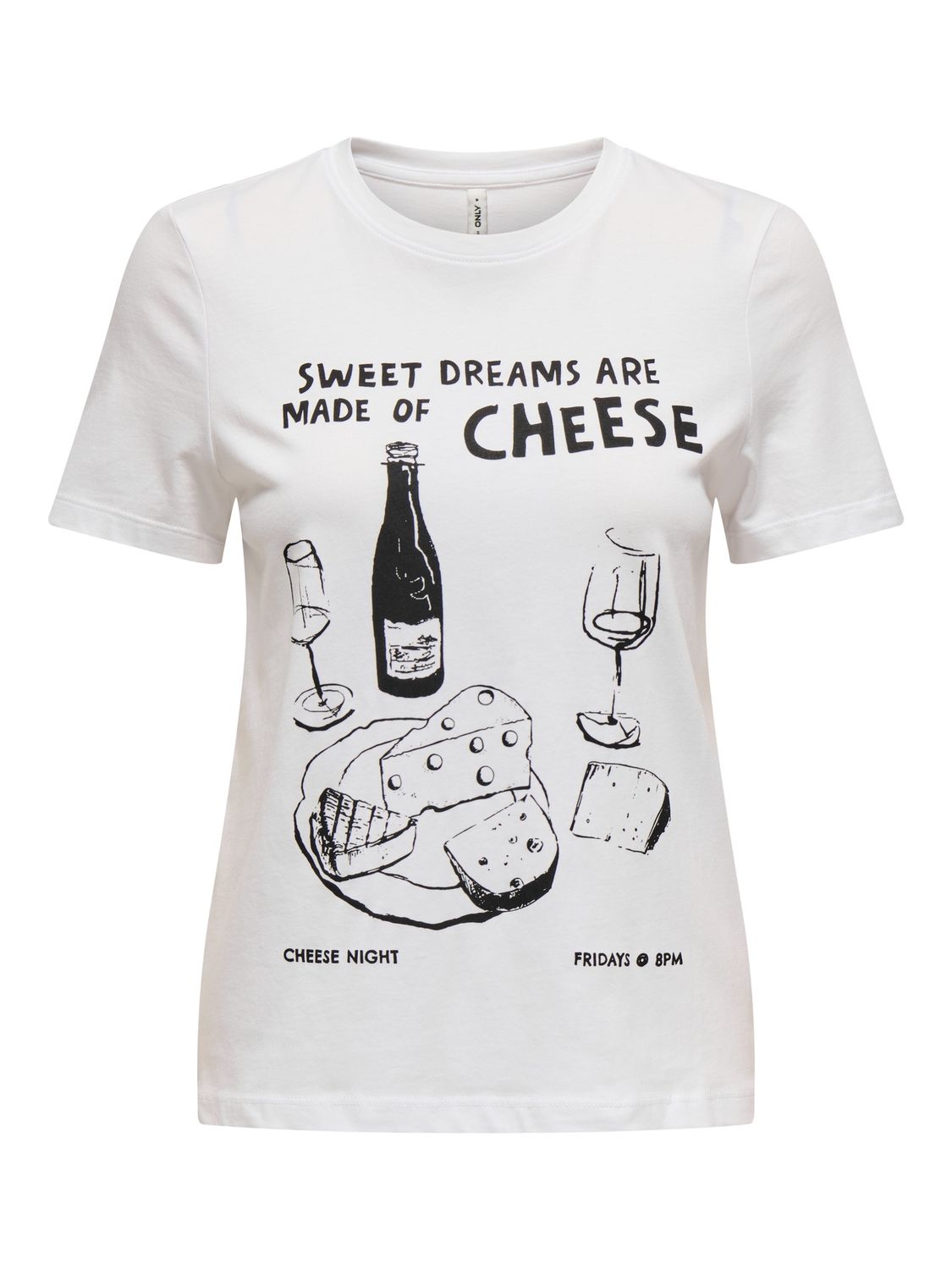 Only T-Shirt offwhite imprimé Cheese 15346584