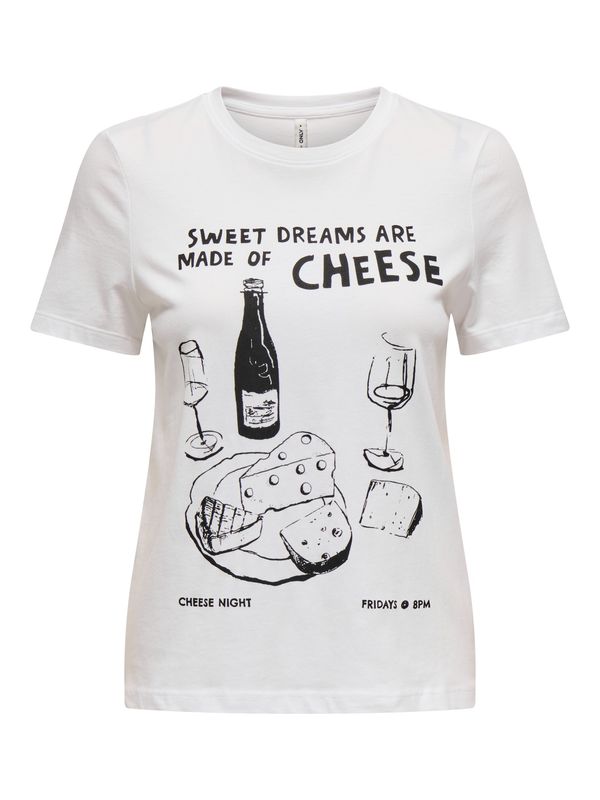 Only T-Shirt offwhite imprimé Cheese 15346584
