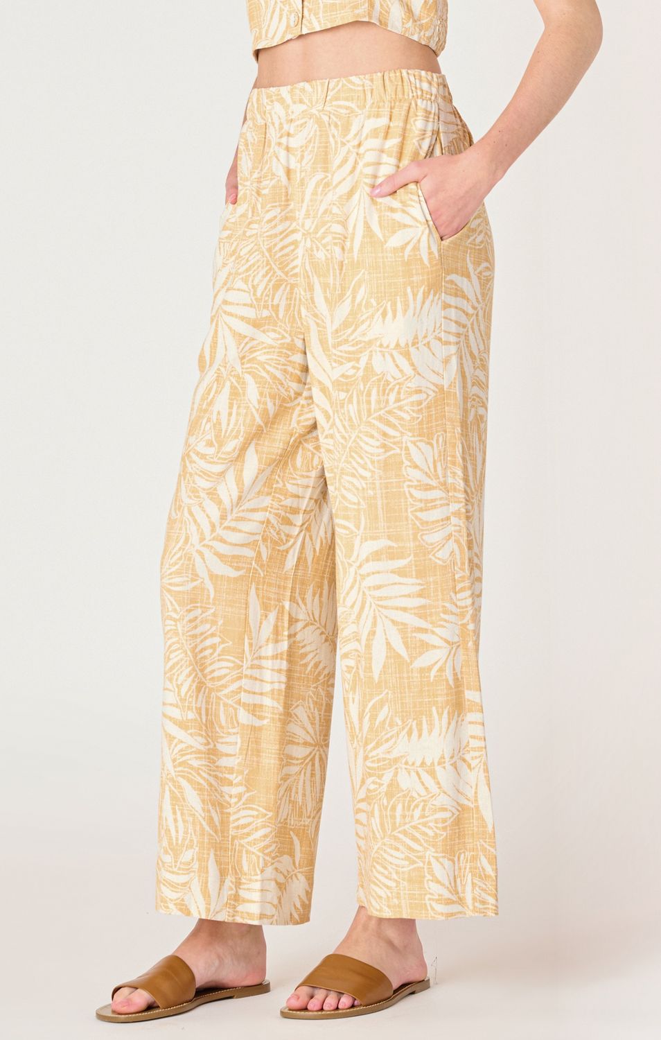 Dex Pantalon jambes larges motif Warm Palm 2522710