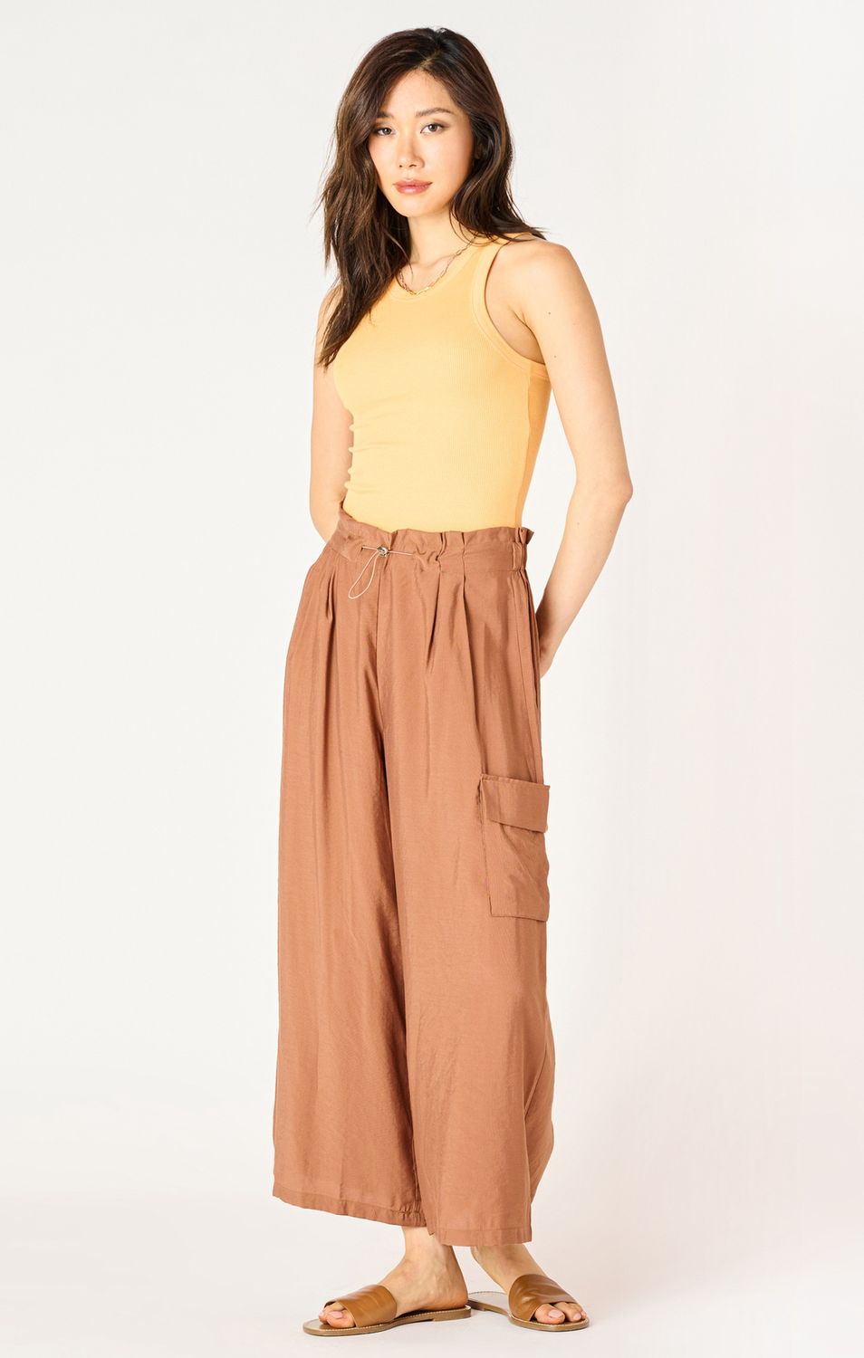 Dex Pantalon jambes larges taille cordon élastique Sienna 2522735