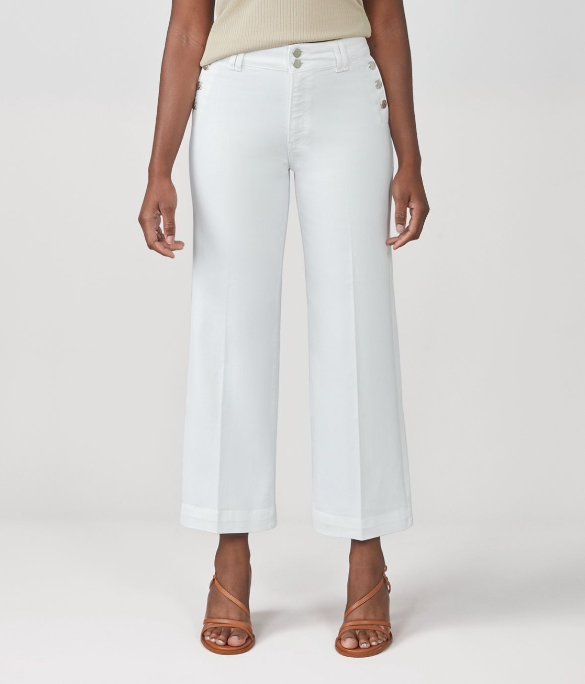 Lola Jeans Pantalon Jeans Blanc Wide leg Colette-OWHT