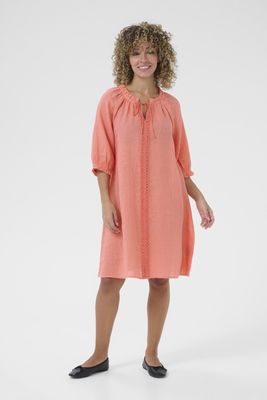 Cream Robe corail insertion broderie 10614048